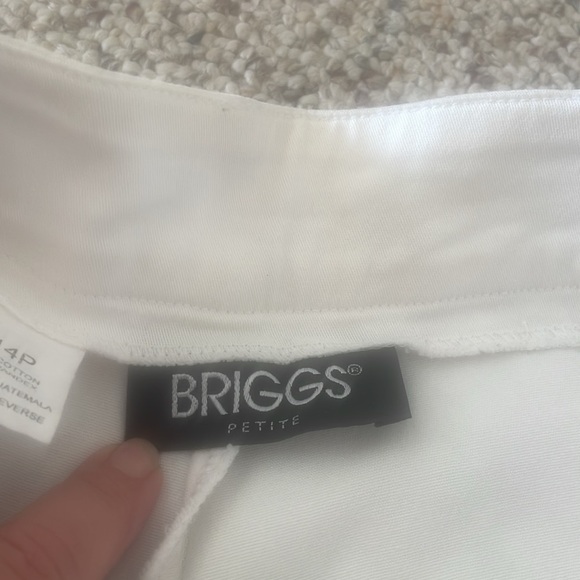 Briggs White Wide-Leg High Rise Capris. 14P. Y2K - Picture 9 of 12